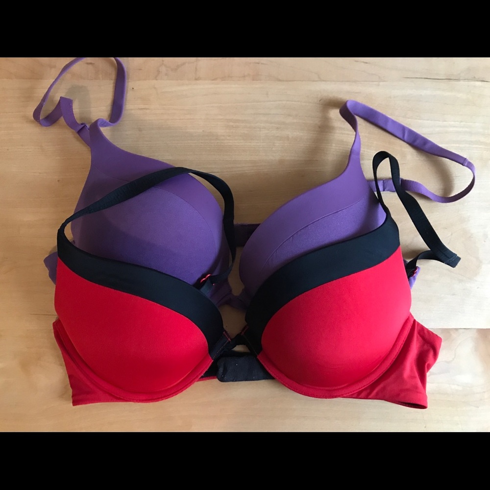 Purple Victoria Secret push-up bra